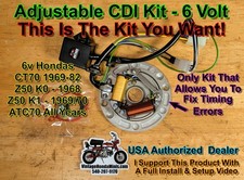 Stator - 6v Adjustable Timing CDI Conversion Hitachi - Honda CT70 Z50 K1  ATC70