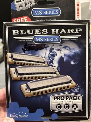 Hohner Blues Harp Pro Pack - Pro Pack 3-harmonicas keys G, A & C Made in Germany