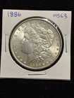 1886 Morgan Silver Dollar $1 UNC Nice Coin, Nice Strike, 90% Silver
