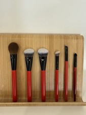 Red Angled Blush Powder Contour Brow Nose Contour Eyeshadow Makeup Brush Set 6