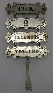 Ladder Badge, Co. F, 8th Illinois Infantry, 17th Corps Badge