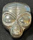 2 Oz .999 Fine Silver MPM Monarch Precious Metals ALIEN Head Poured Silver Bar!