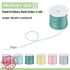 Ph Pandahall Nylon String 262 Yds 0.8mm 6 Colors Jewelry Bracelet Crafting