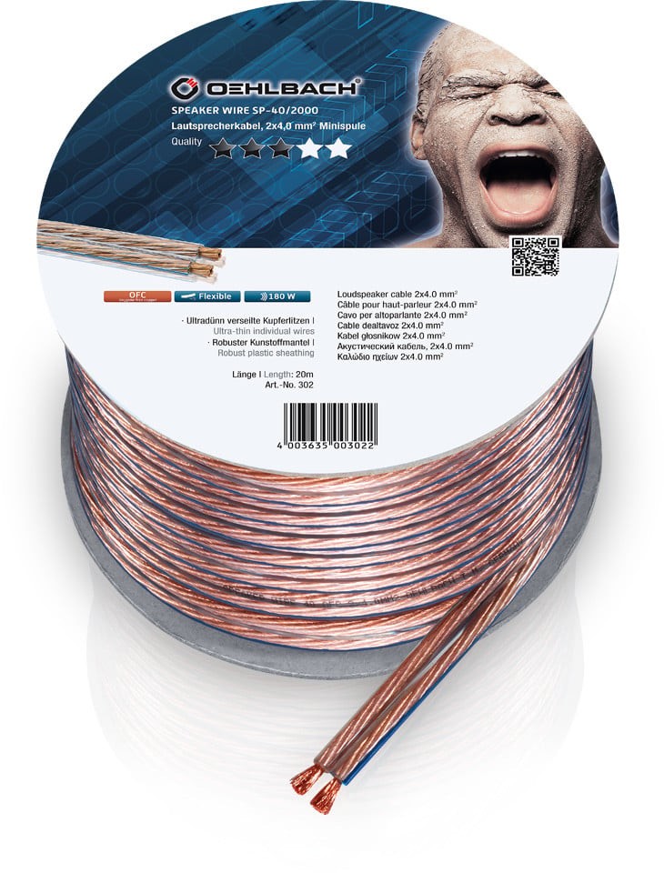 Акустический провод OEHLBACH Lautsprecherkabel SP-40 2000 20 м 1907585 18690₽