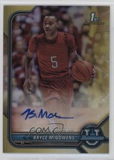 2021-22 Bowman U Chrome Prospect Gold Refractor 38/50 Bryce McGowens Auto 03xg
