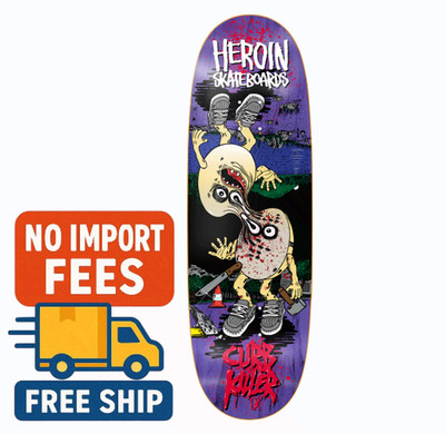 Heroin Skateboards Curb Killer 9 Merged Pro Skateboard Deck 10.0'' Wide