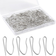 140 PCS Metal Curtain Hooks for Drapes, 1.2 in Rustproof Drapery Pins for Pinch