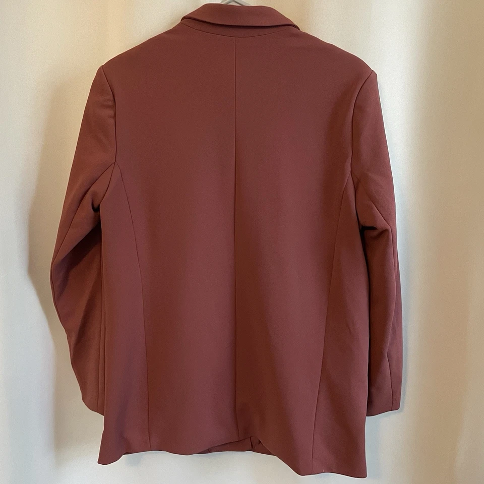Stitch Fix Vero Moda Women’s Large Boyfriend Loose Oversized Blazer Rust Orange - Image 2 of 4