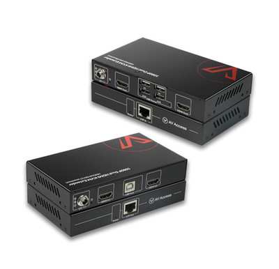 HDMI USB KVM Extender Dual Monitor Over Cat5e/6/6a/7 up to 1080p@60Hz 197ft, ...