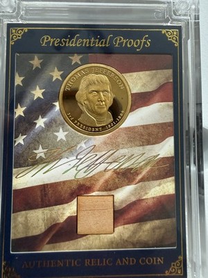 2025 Thomas Jefferson Presidential Proofs Authentic Relic & Coin /76