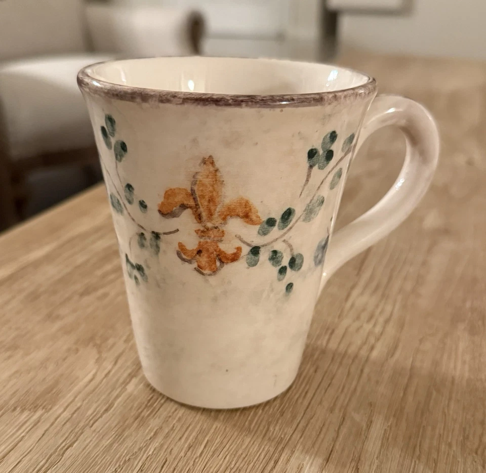 2 кружки Arte Italica Medici с ручной росписью Италия как новые 4-3/4 дюйма - Изображение 2 из 4