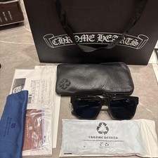Chrome Hearts Box Officer Sunglasses Black ZEISS Lenses New/Used