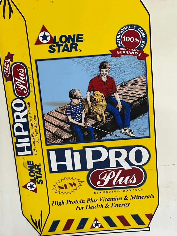 Vintage Lone Star Feed Advertising Pet Food Sign Ag collectible farm and ranch - Image 4 of 4