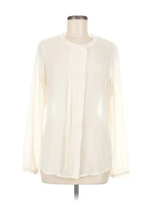 Olive and Oak Women Ivory Long Sleeve Blouse M