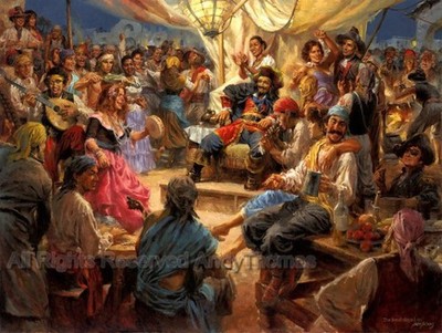 ...And The Band Played On Paper Print Artist Proof by Andy Thomas, 21x28