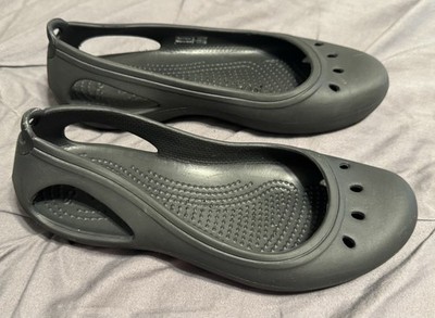 Crocs Kadee Work Ballet Flats Black Slip On Non Slip Shoe Women's Size 7 W