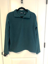 Lands End Green 1/4 Zip Fleece Long Sleeve Kids Size XL 18-20 Shirt