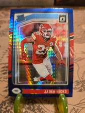 2024 Panini Donruss Optic Jaden Hicks Blue Hyper #237 Kansas City Chiefs