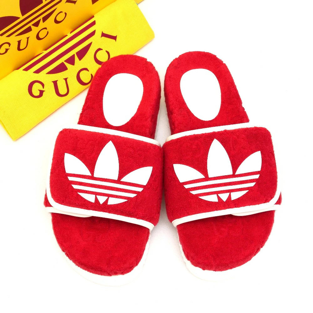 GUCCI × adidas GUCCI × Adidas sandals size 37 GG pattern Trefoil hook-and-loop p thumbnail 2