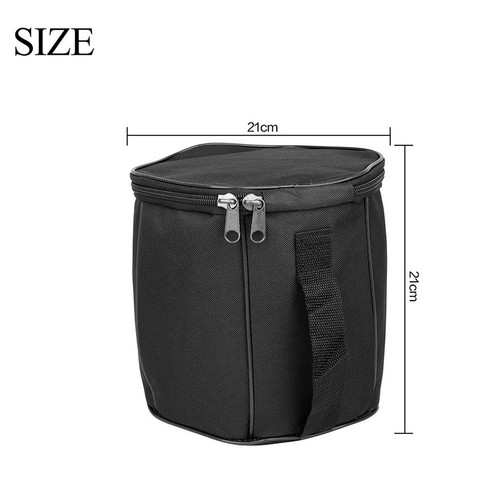 Sleek Black Concertina Gig Bag Carry Case with Zippered Accessories Pouch - Picture 5 of 12