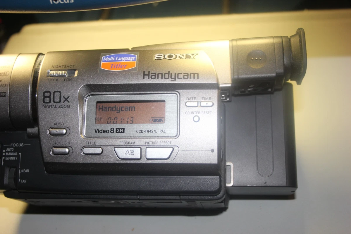 Videocámara SONY CCD-TR427E Video8 XR Handycam Hi8 función de reproducción Nightshot