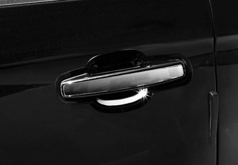 Cubierta de tazón de puerta lateral exterior de titanio negro para Lincoln Navigator 2018-22 Foto 3 de 4