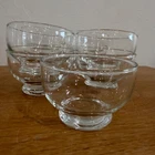 Vintage Federal Glass Fancy Forty Sherbet Dessert Bowls Set of 5 Footed