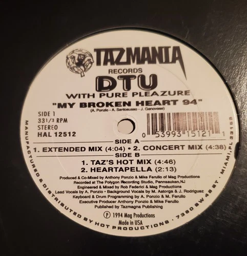 DTU / MY BROKEN HEART  12" FREESTYLE