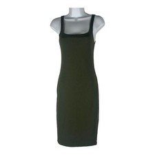 Zara Trafaluc Womens Olive Green Sleeveless Bodycon Dress Size Small - Stretchy