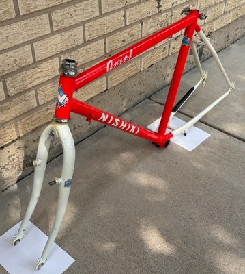 パーツ NISHIKI ARIEL 1987 RED WHITE NISHIKI ARIEL MOUNTAIN BIKE CHROMOLY BICYCLE FRAME