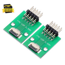 2Pcs FFC FPC Connector Board 9 Pins 0.5Mm Socket to 2.54Mm Double Row Right Angl