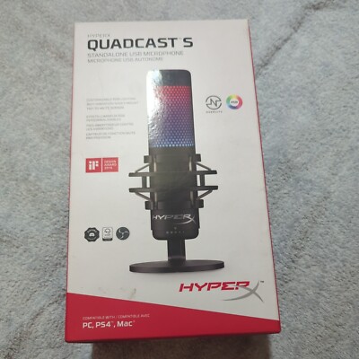 HyperX QuadCast S RGB LED USB Nierenmikrofon - Schwarz