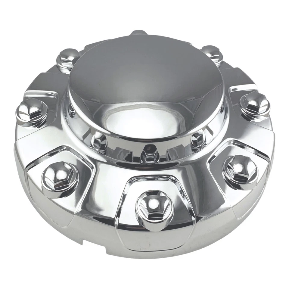 2 NEW CHROME 17" Steel Wheel FRONT Center Caps for 2019-2021 Ram 3500 Dually - Image 2 of 4