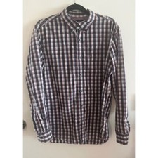 Banana Republic Men's Checkered Dress Shirt Size Large Long Sleeve