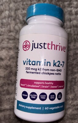 Just Thrive Vitamin K2-7-  Bone, Brain, and Heart Health K2 Vitamin Supplement