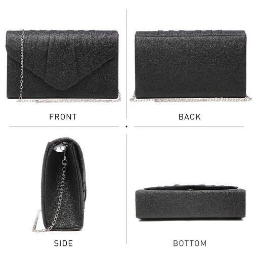 Dasein Womens Clutch Glitter/ Velvet Party Evening Bags Wedding Cocktail Purses - Picture 14 of 92