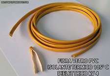 GUAINA ISOLANTE VETRO PVC ALTE TEMPERATURE 105 GRADI tubetto diam da 1 a 12 mm