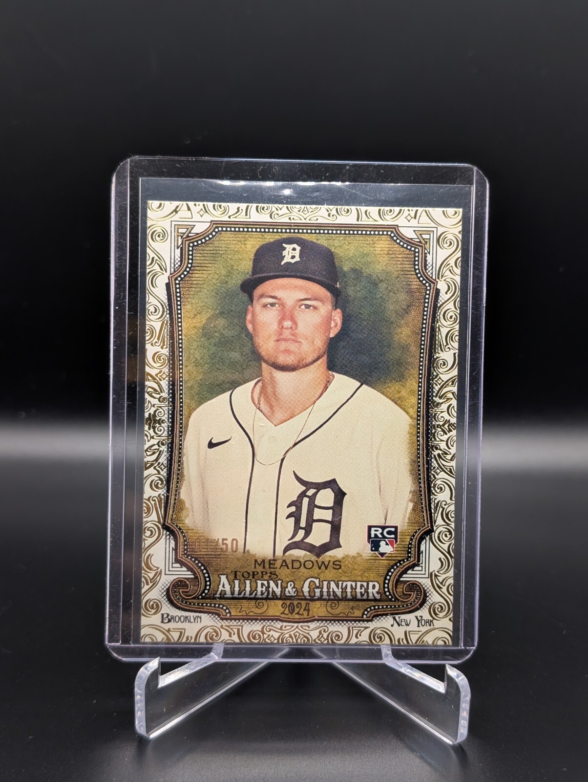 2024 Topps Allen & Ginter - Gold Foil Filagree #146 Parker Meadows /50 (RC)