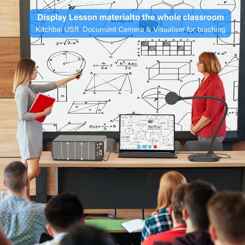 Document Camera for Teachers Webcam and Overhead Camera for Classroom with Mi...