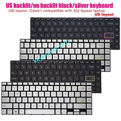 New US backlit /No-backlit Keyboard For Asus S14 S433 X421 M433 M433I E410  E410M