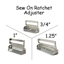 Sew On Ratchet / Adjustable Suspender Slide Adjuster w/ Teeth - Pick Size & Qty.