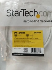 UTP Cat6 Patch Cable, StarTech 3 ft White Snagless