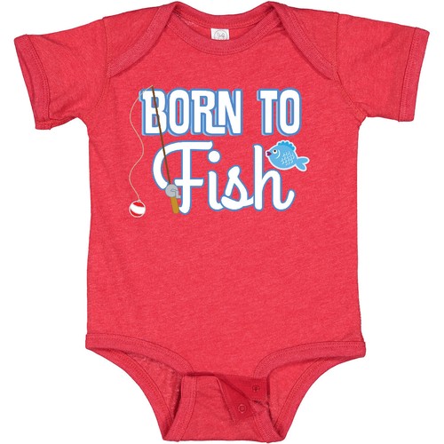 Inktastic Born To Fish Go Fishing Baby Bodysuit Fisherman Future Fly Trout Bass