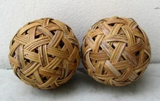 SET OF 2 SEPAK TAKRAW RATTAN BALLS
