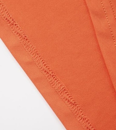 2025 New summer design French sexy lady fresh orange long dress halter holiday - Picture 12 of 13