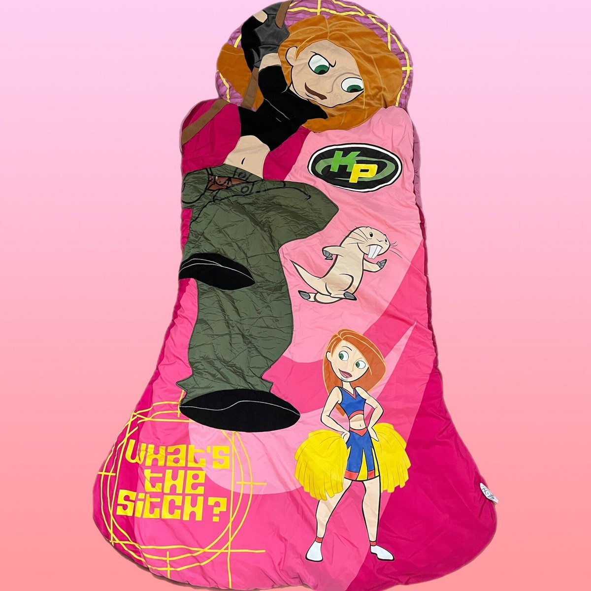 Vintage Rare 2000s Disney Store Kim Possible Sleeping Bag