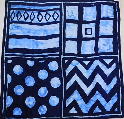 SCHAL 100% REINE SEIDE SILK SOIE VINTAGE DAMEN (1642) 86cm x 88cm