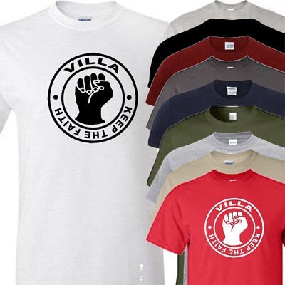 Villa T-Shirt Fußball Neuheit Keep the Faith Opa Papa Design Vatertag