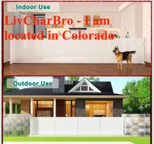 42" Tall x 180" Extra Wide Retractable Baby Gate Large Openings Baby Gate White