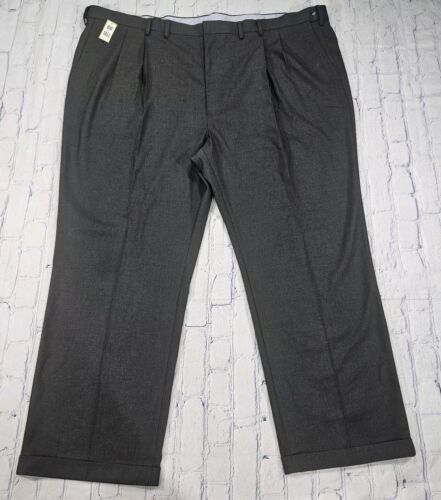 J. M. Haggar MENS 52X32 Big & Tall Classic Fit Pleated Front Premium Dress Pants